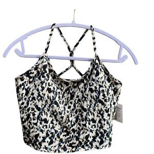 CORE 10 sports Bra NWT leopard print with grey color size L